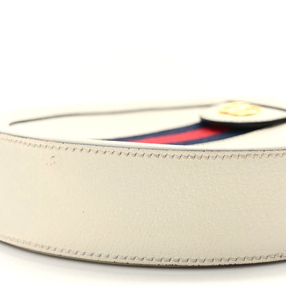 Gucci Textured Calfskin Web Mini Ophidia Round Shoulder Bag Mystic White 9 of 12