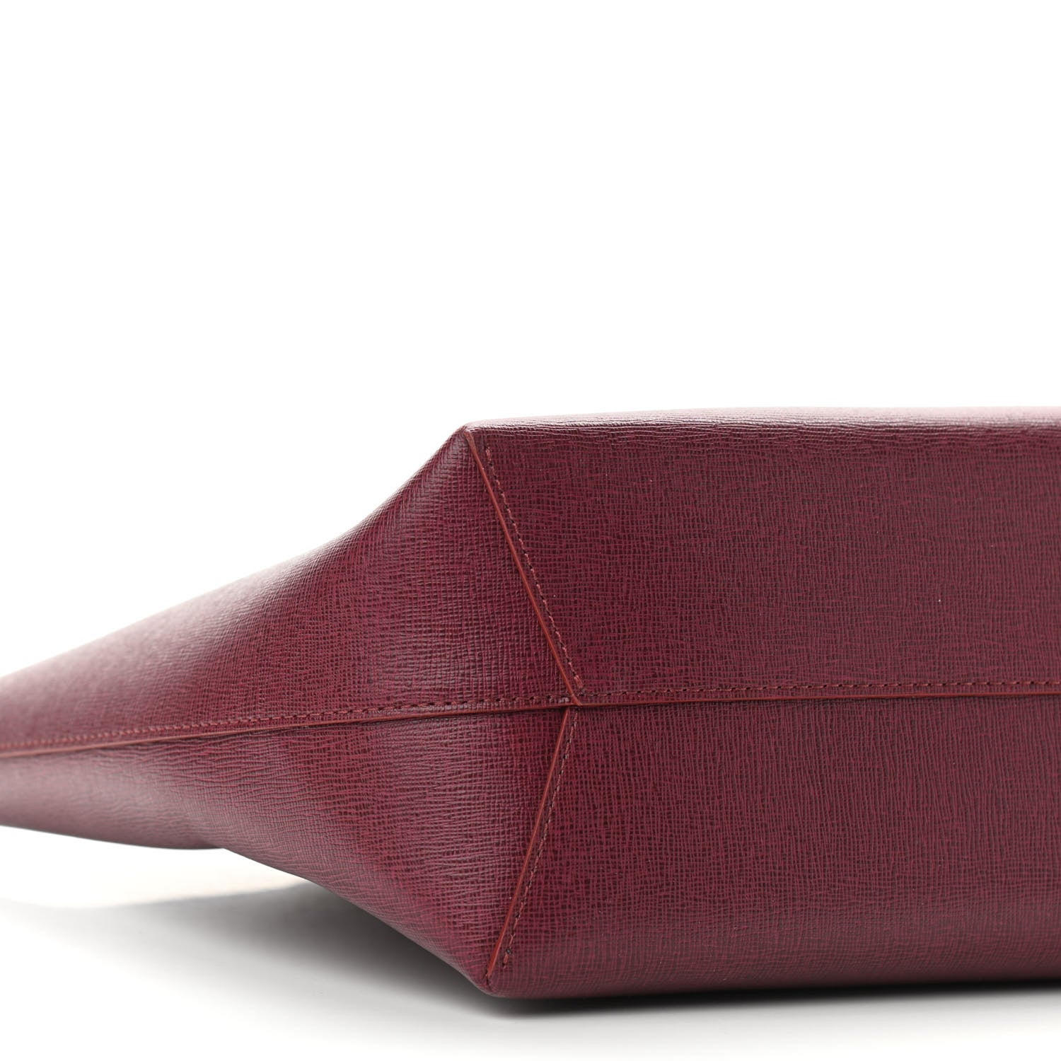 Mansur Gavriel Saffiano Small Shopping Tote Claret 8 of 9