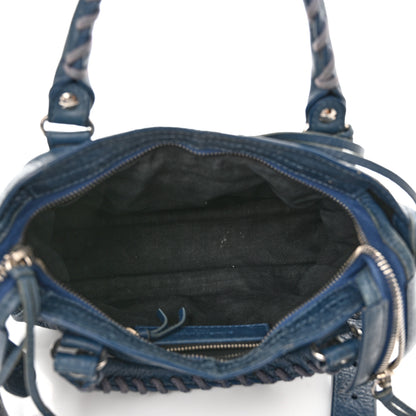Balenciaga Agneau Classic Silver Hardware Mini City Bleu Profond 5 of 12