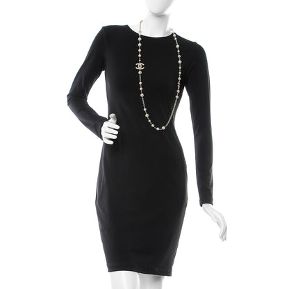 Chanel Graduated Pearl Crystal Twisted CC Long Necklace in Gold 2 of 5