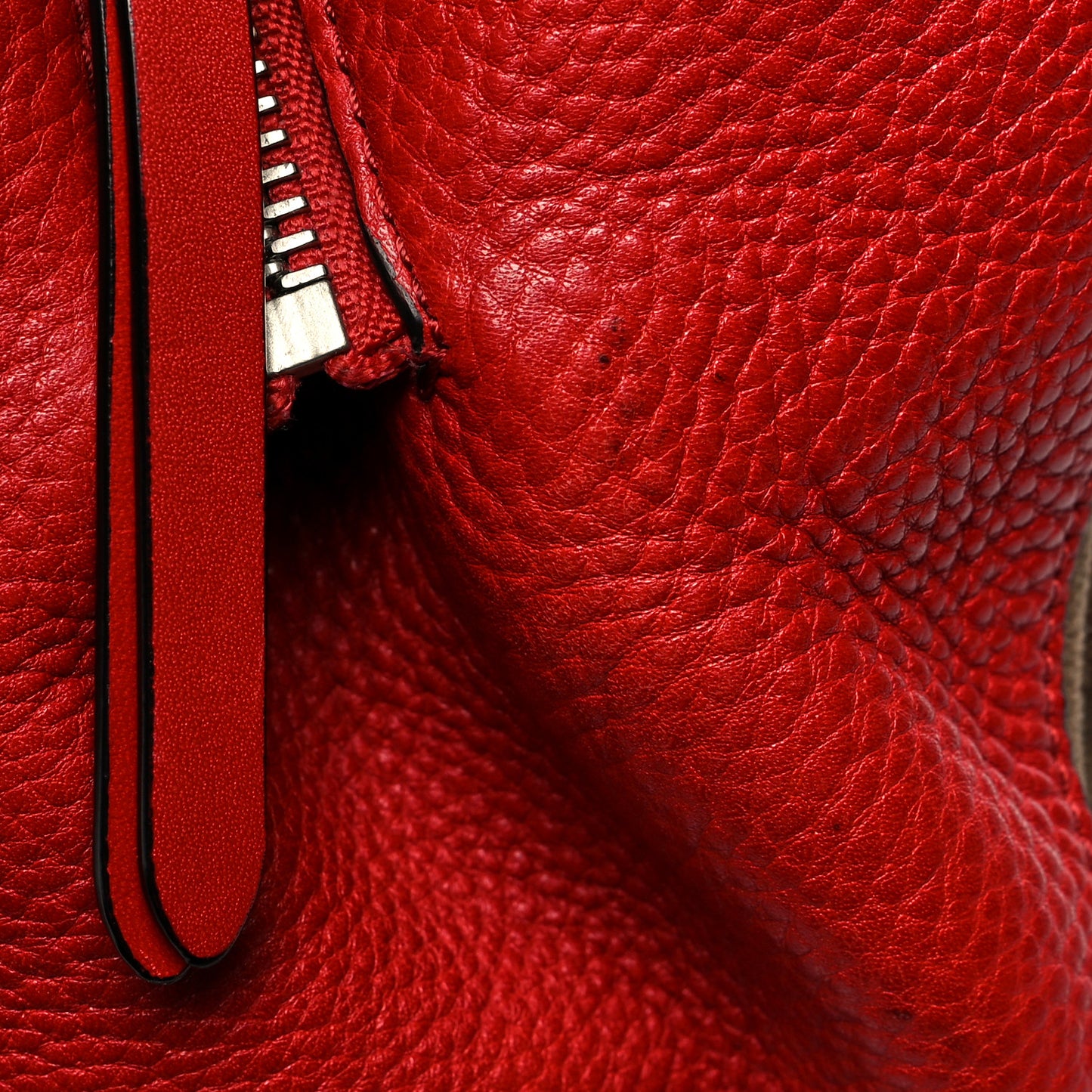 Grainy Calfskin House Check Small Maidstone Red