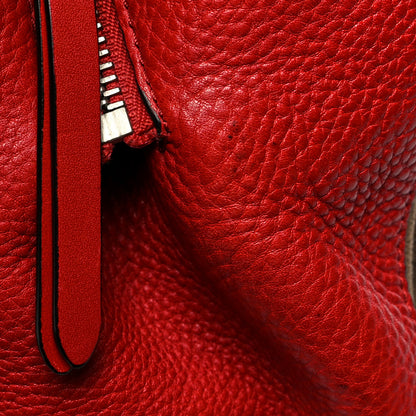 Burberry Grainy Calfskin House Check Small Maidstone Red 17 of 18