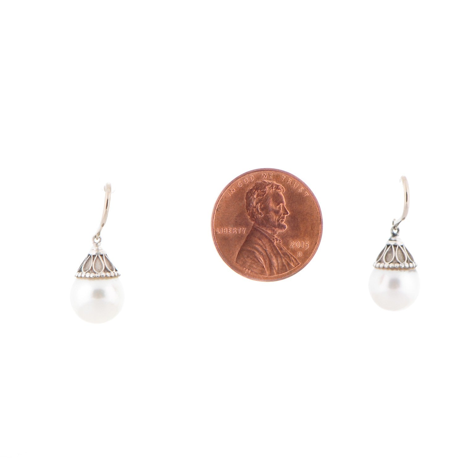 Tiffany Sterling Silver Pearl Ziegfeld Earrings 2 of 4