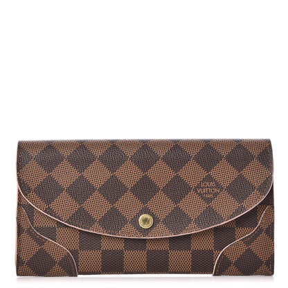 Louis Vuitton Damier Ebene Caissa Wallet Rose Ballerine 1 of 8