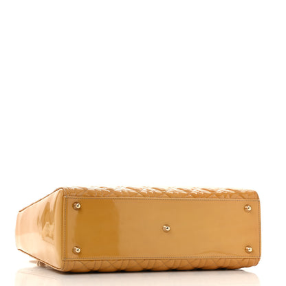 Christian Dior Patent Cannage Large Lady Dior Yellow 4 of 15