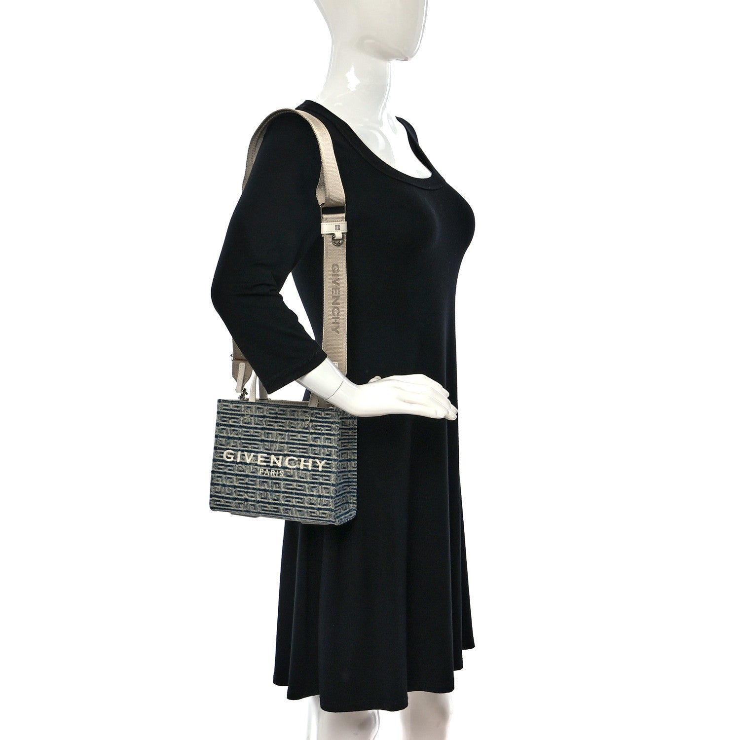 Givenchy Washed Denim Mini G Shopping Tote Blue 2 of 8