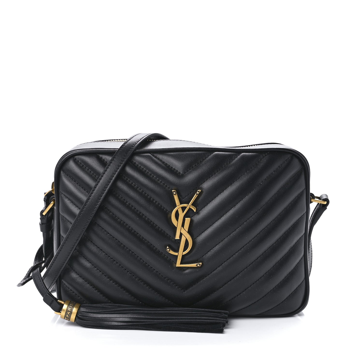 Calfskin Matelasse Monogram Lou Camera Bag Black