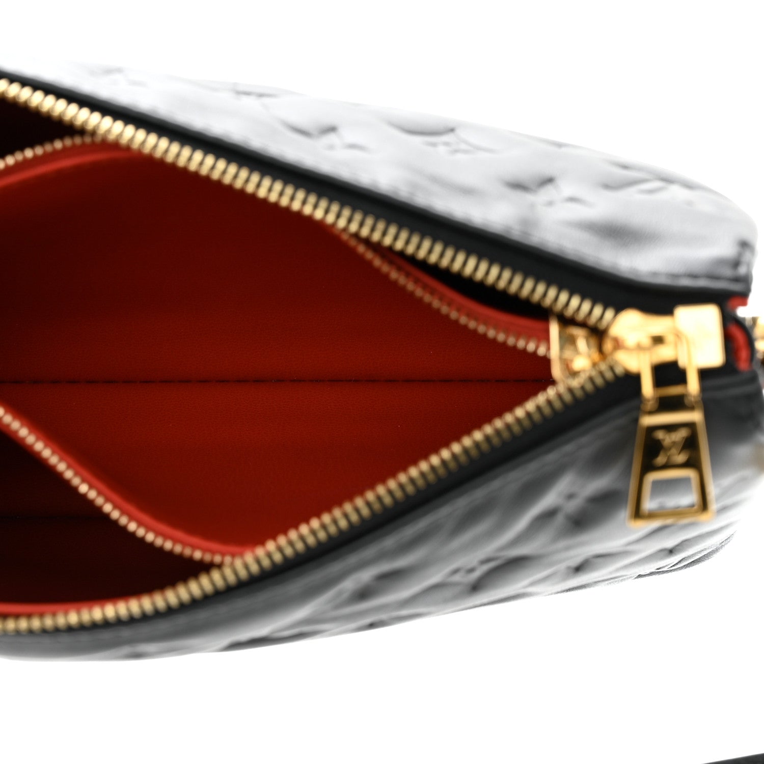 Louis Vuitton Lambskin Embossed Monogram Coussin BB Black 5 of 9