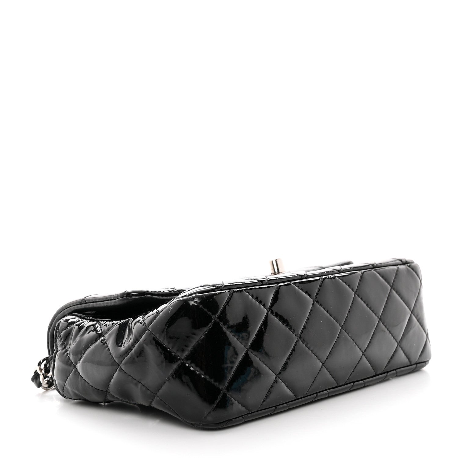 Chanel Patent Calfskin Quilted Mini Rectangular Flap Black 4 of 13