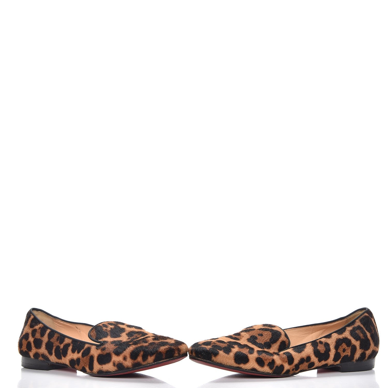 Christian Louboutin Pony Hair Leopard Print Sakouette Loafers Flats 40.5 6 of 14