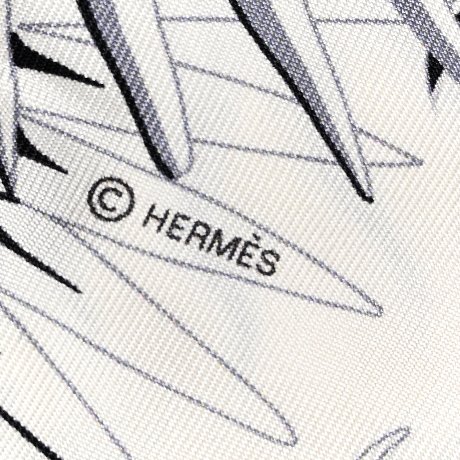 Hermes Silk Mythiques Phoenix Coloriages Twilly Blanc Noir Multicolor 3 of 5