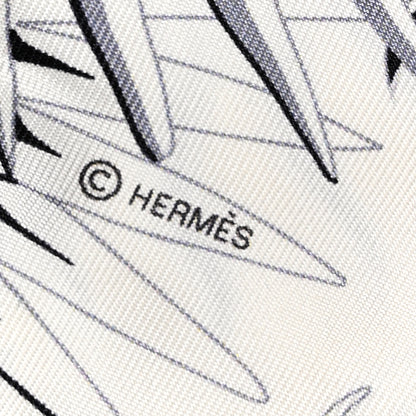 Hermes Silk Mythiques Phoenix Coloriages Twilly Blanc Noir Multicolor 3 of 5