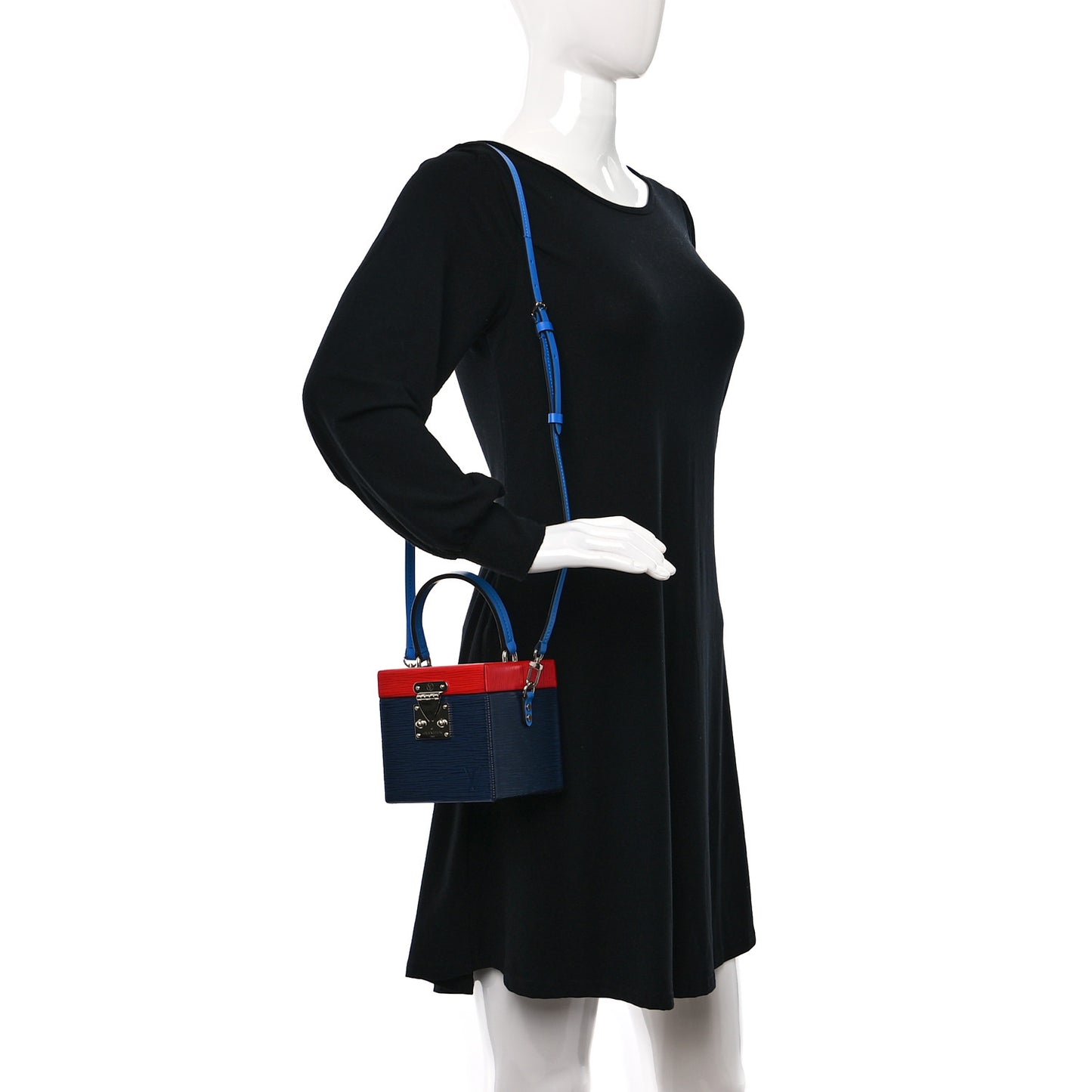 Epi Bleecker Box Indigo Coquelicot