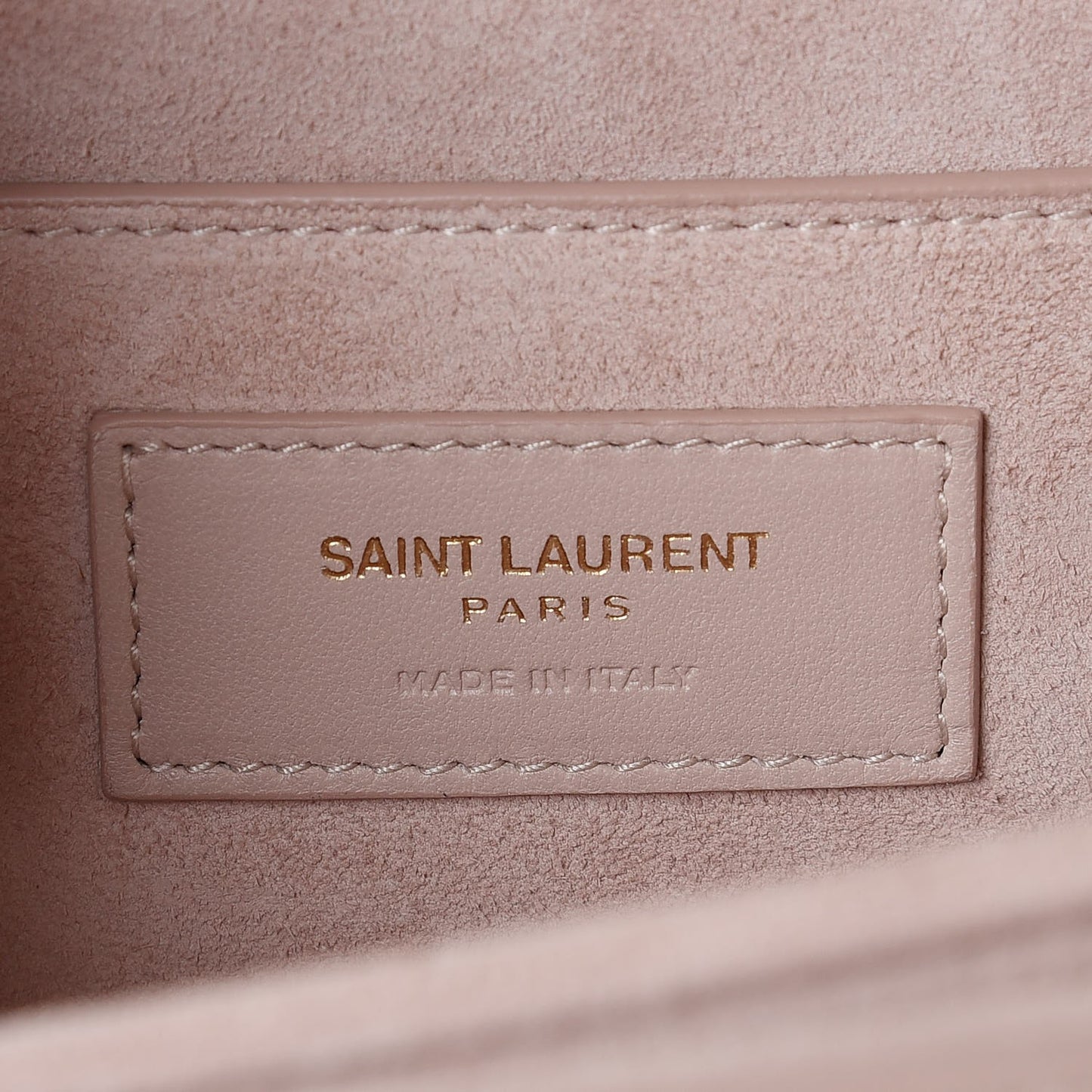 Smooth Calfskin Suede Medium Bellechasse Bag Marble Pink