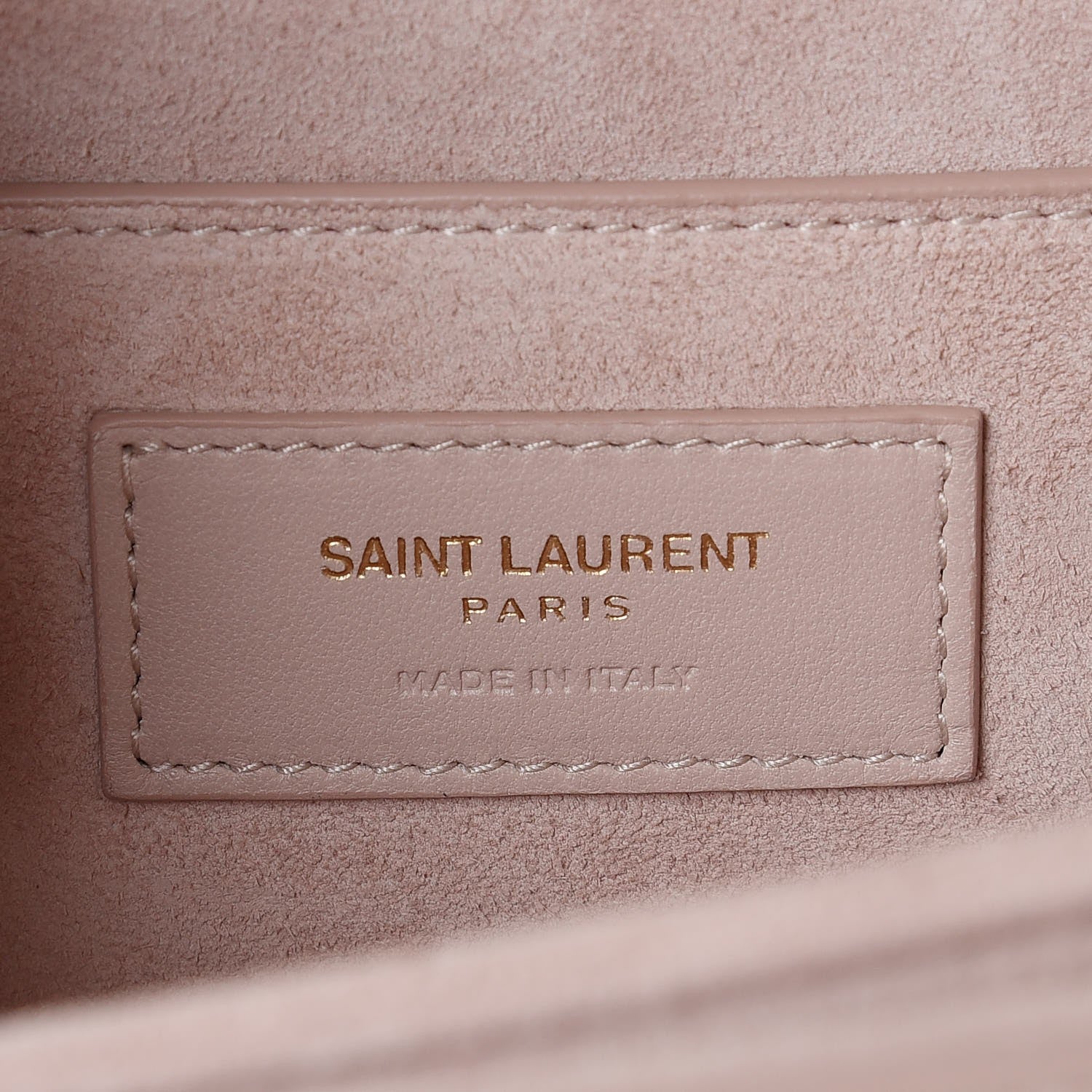 Saint Laurent Smooth Calfskin Suede Medium Bellechasse Bag Marble Pink 6 of 6