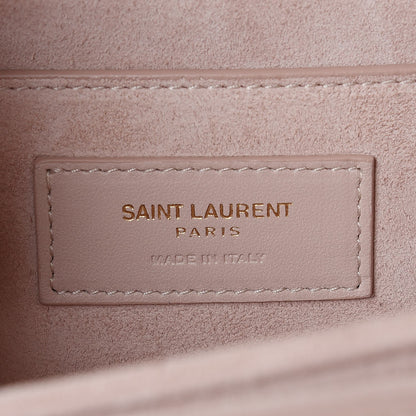 Saint Laurent Smooth Calfskin Suede Medium Bellechasse Bag Marble Pink 6 of 6