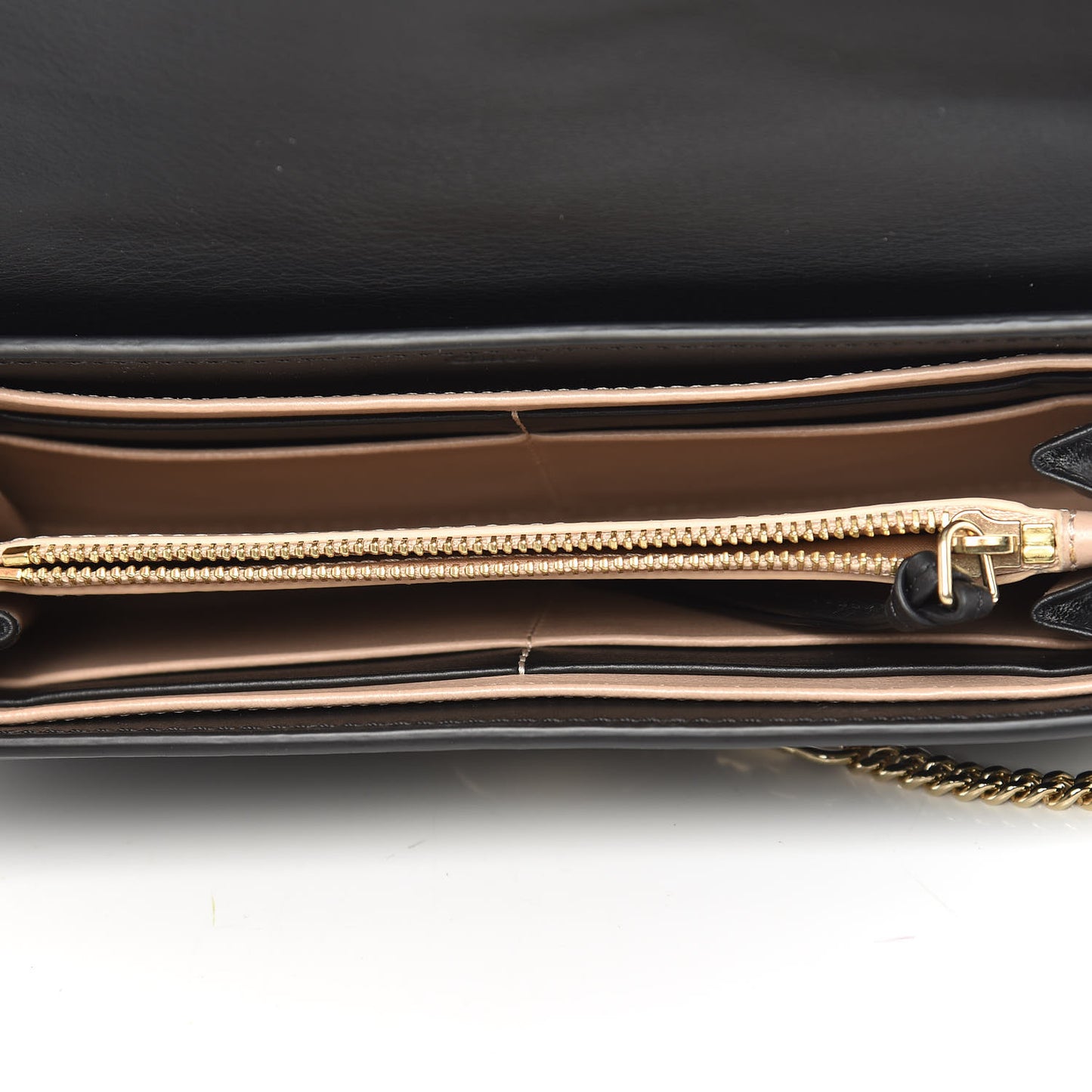 Suede Calfskin Faye Wallet Black