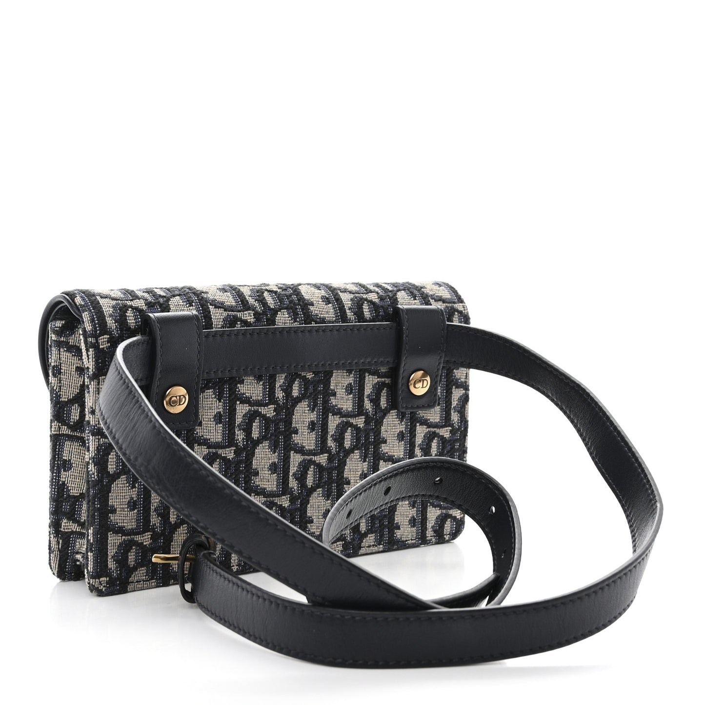 Oblique Saddle Belt Bag Blue