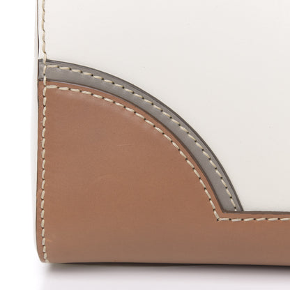 Prada Vitello Tri-Color Sound Top Handle Satchel White Naturale 8 of 13