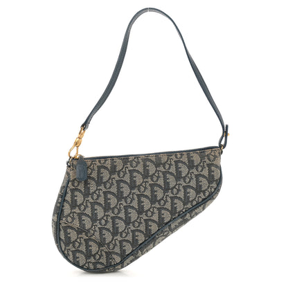 Christian Dior Monogram Mini Saddle Pochette Navy 1 of 11
