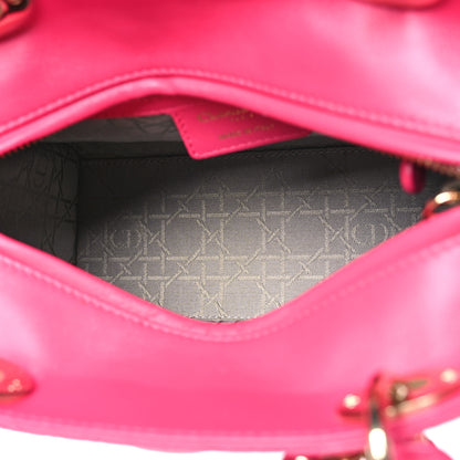 Christian Dior Lambskin Cannage Medium Lady Dior Fuchsia 5 of 10