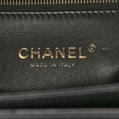 Chanel Lambskin Stitched Medium Coco Luxe Handle Flap Black 6 of 12