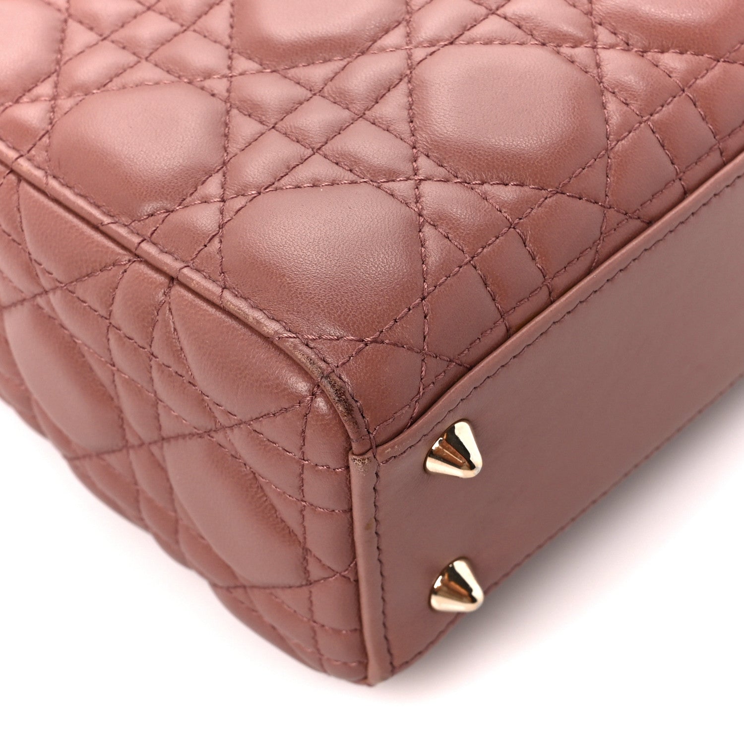 Christian Dior Lambskin Cannage Small Lucky Badges My Lady Dior Petale Brique 11 of 14