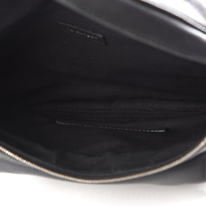 Balenciaga Smooth Calfskin Logo Large Everyday Beltpack Black White 4 of 9
