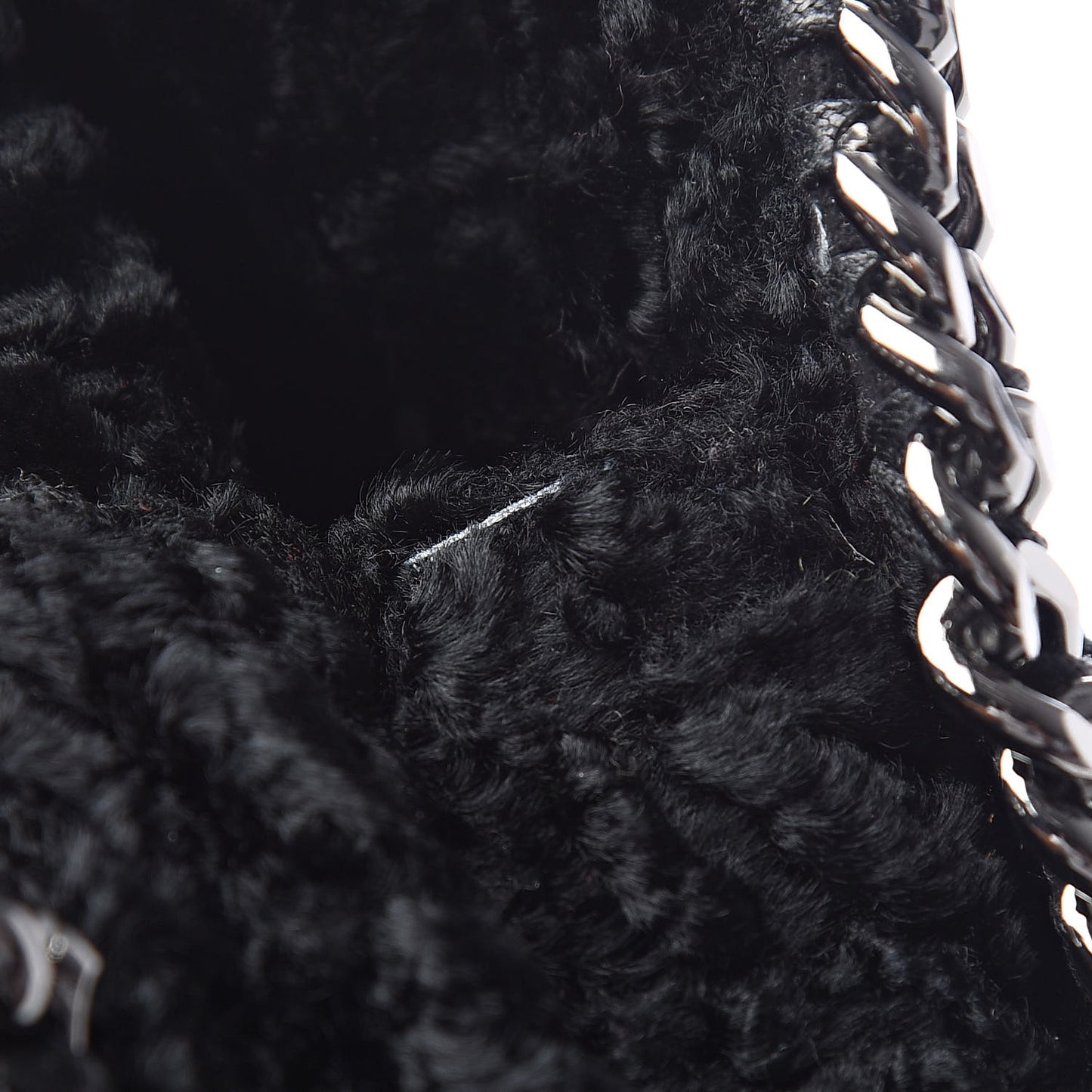 Crushed Velvet Small Falabella Tote Black