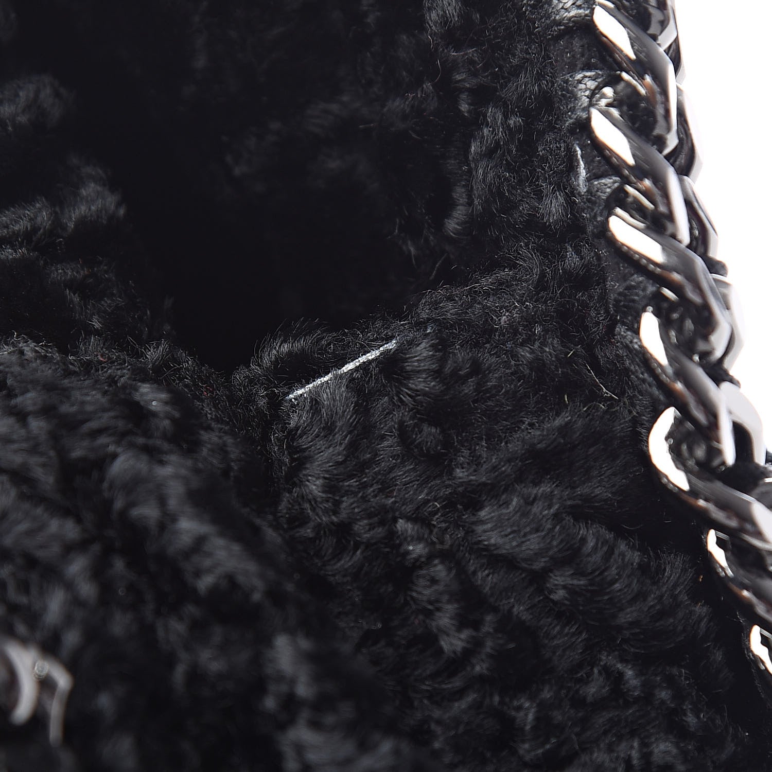 Stella McCartney Crushed Velvet Small Falabella Tote Black 11 of 11