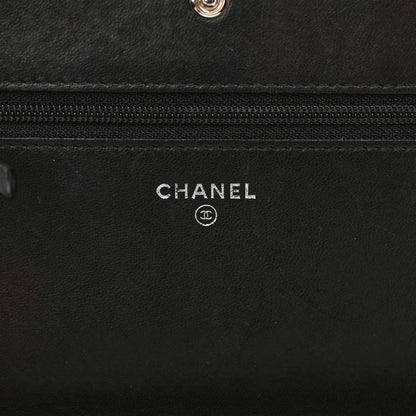 Chanel Patent Quilted Coco Boy Wallet On Chain WOC Black 6 of 17