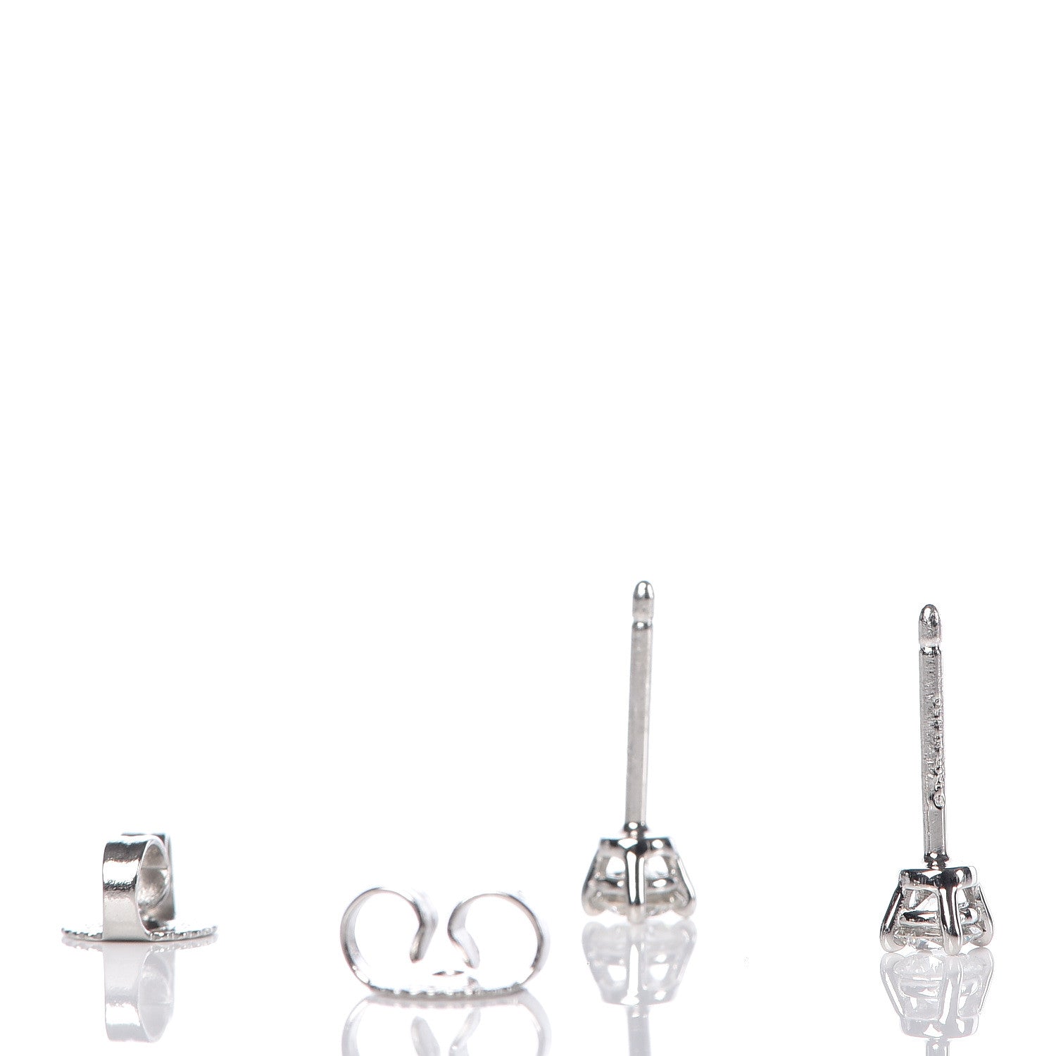 Tiffany Platinum Diamond .22ctw Solitaire Earrings 4 of 6