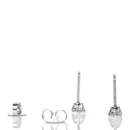 Tiffany Platinum Diamond .22ctw Solitaire Earrings 4 of 6