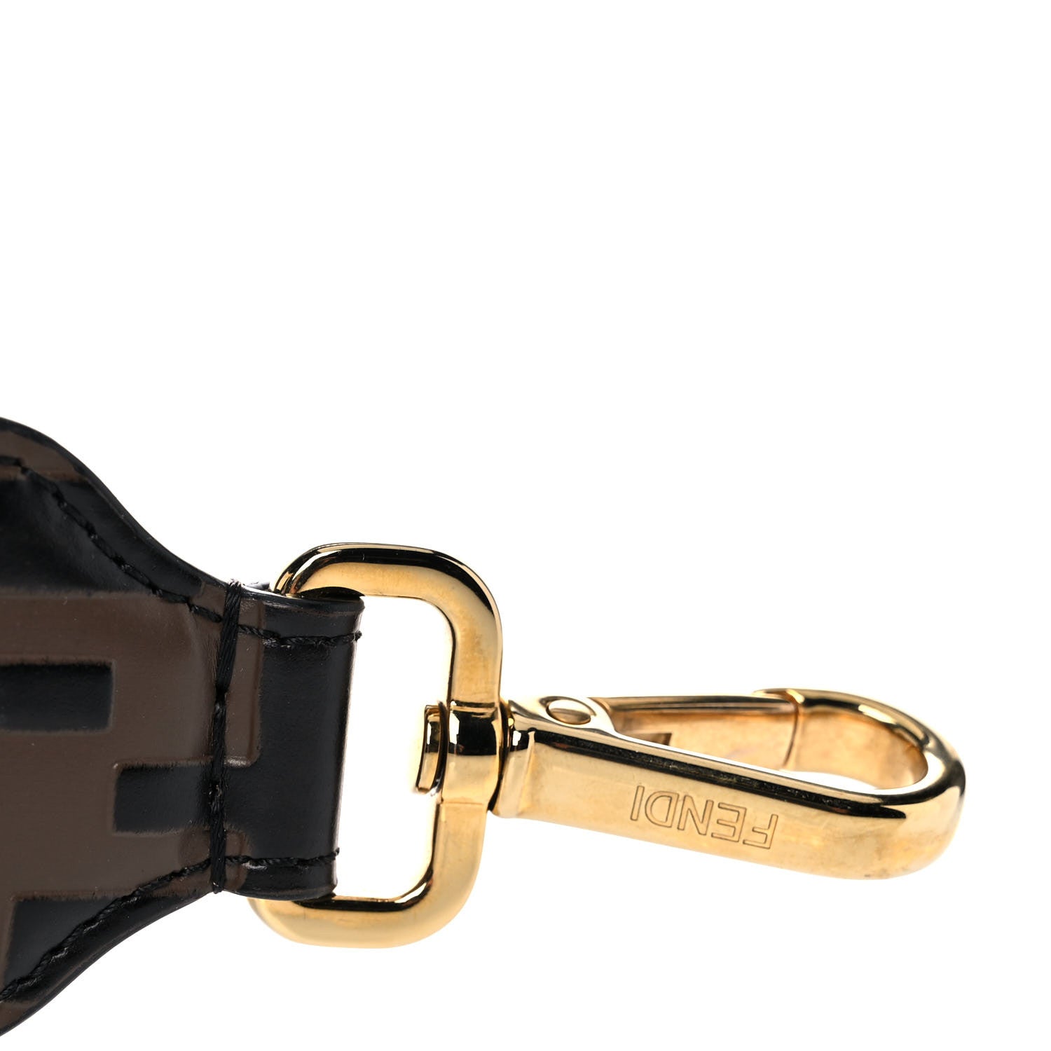 Fendi Calfskin FF 1974 Embossed Mini Strap You Maya Black 7 of 9