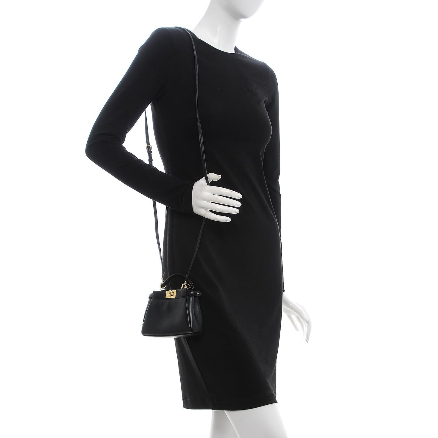 Nappa Micro Peekaboo Iconic Satchel Black