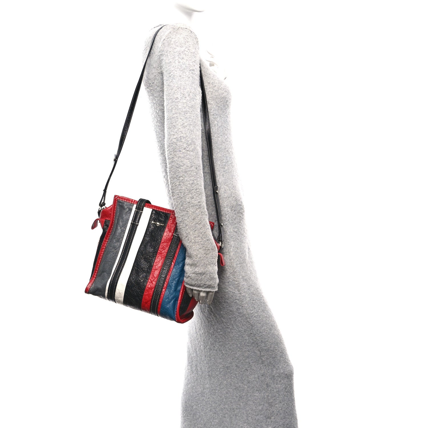 Balenciaga Agneau Arena Multicolore S Bazar Shopper Tote Grey White Black Red Blue 2 of 11