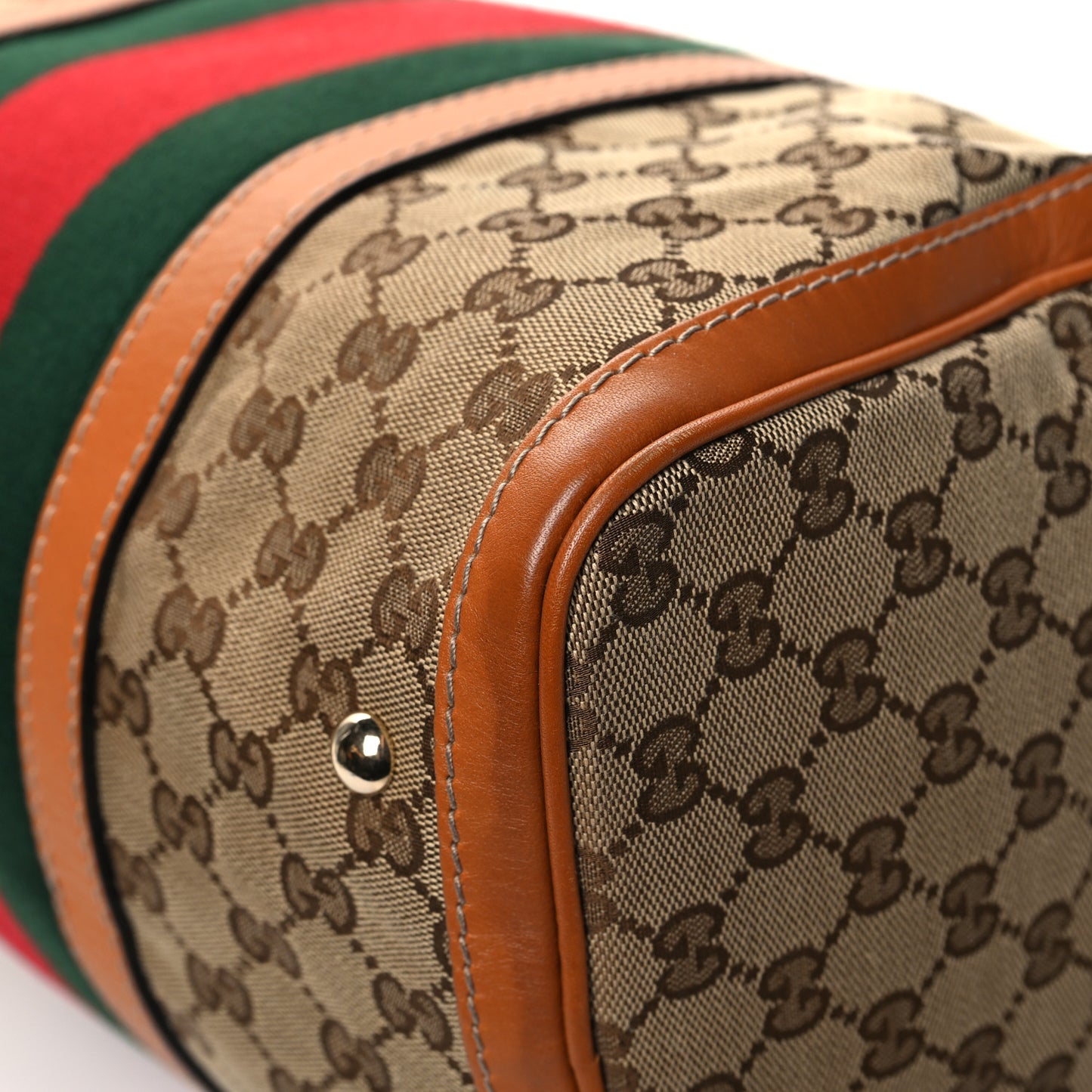 Monogram Vintage Web Medium Boston Tan Tan