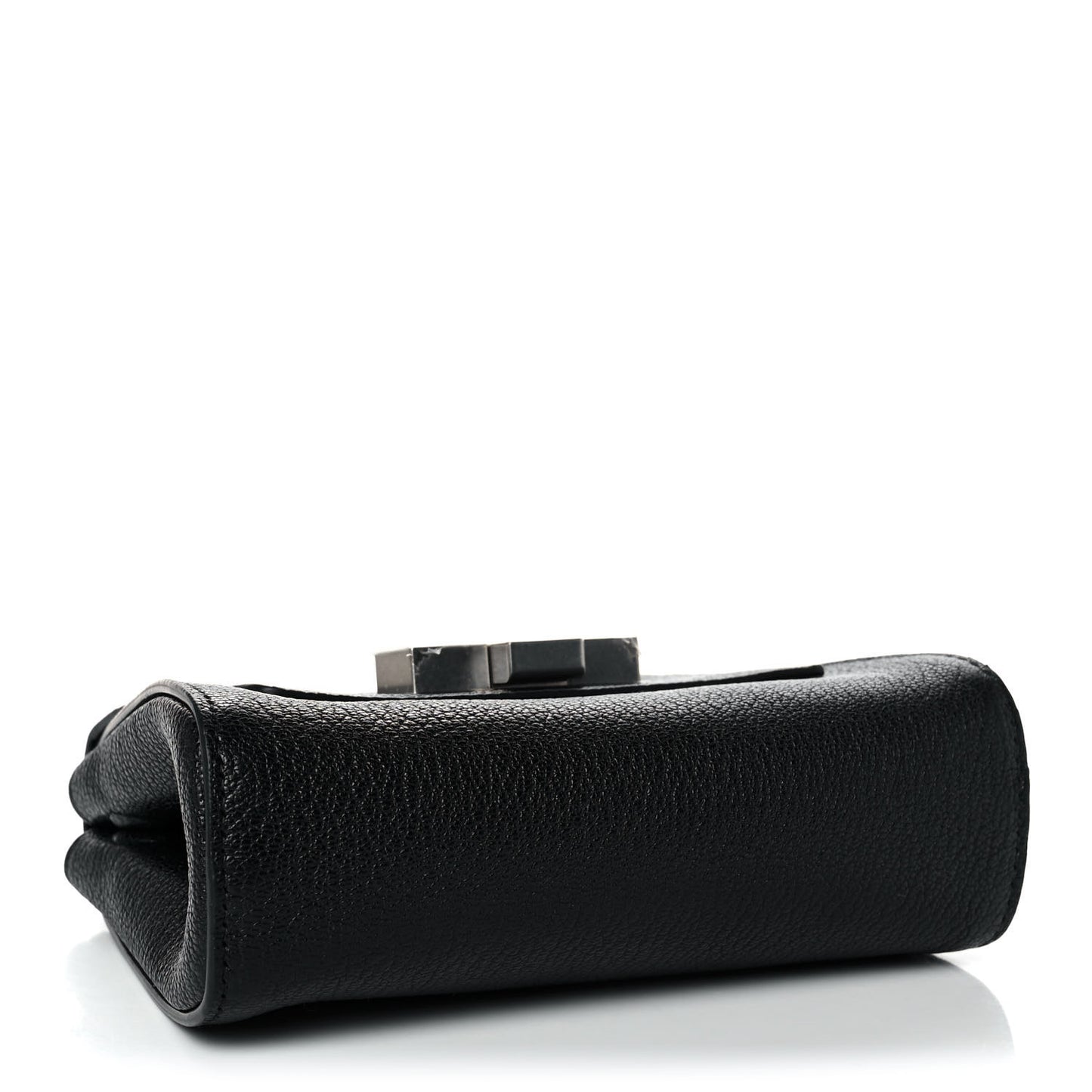 Grained Calfskin Geometric Belt Bag Black