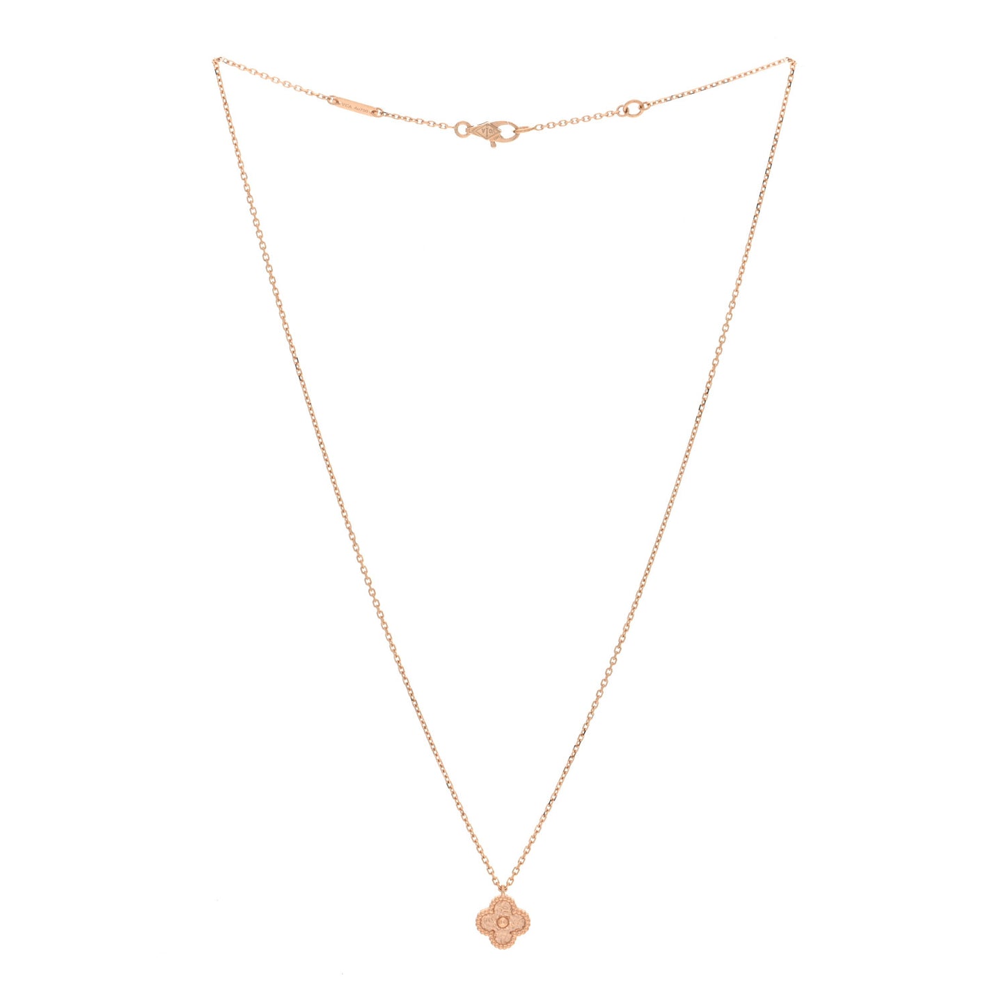 18K Rose Gold Sweet Alhambra Pendant Necklace