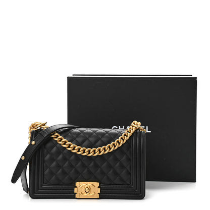Chanel Caviar Quilted Medium Boy Flap Black 13 of 13