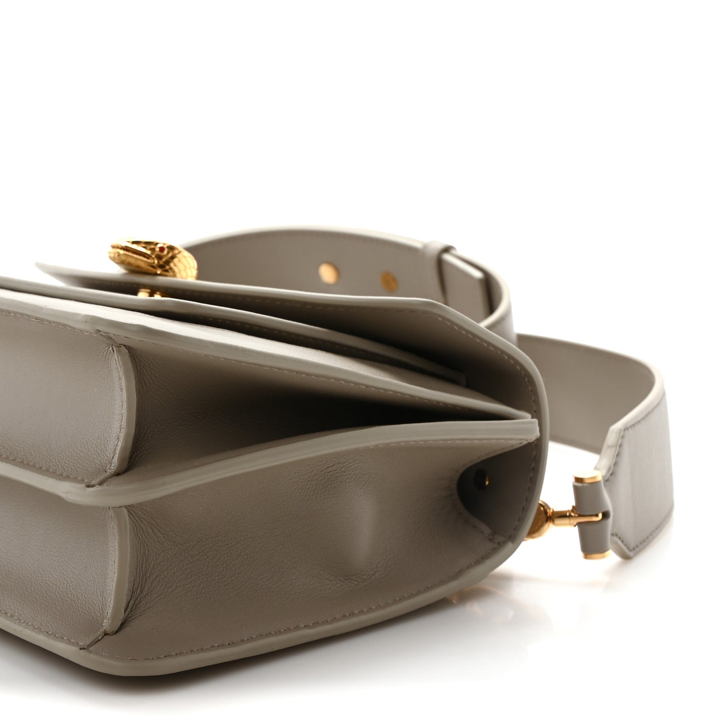 Calfskin Serpenti Forever Maxi Chain Crossbody Bag Grey