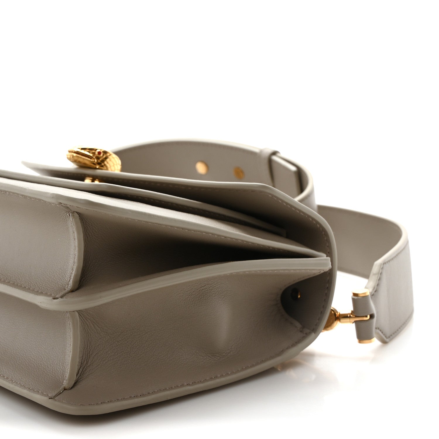 Bulgari Calfskin Serpenti Forever Maxi Chain Crossbody Bag Grey 11 of 11