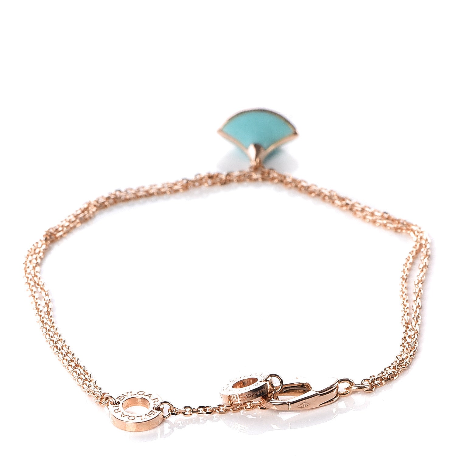 Bulgari 18K Rose Gold Turquoise Divas' Dream Bracelet 3 of 5
