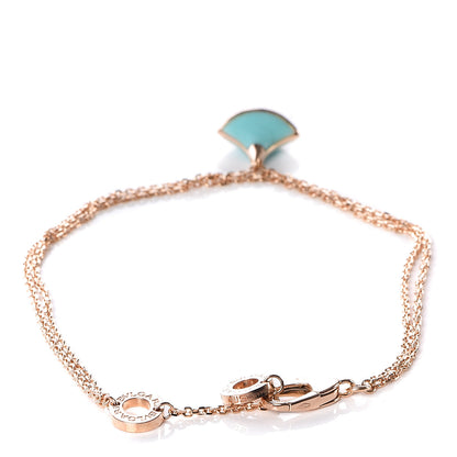 Bulgari 18K Rose Gold Turquoise Divas' Dream Bracelet 3 of 5