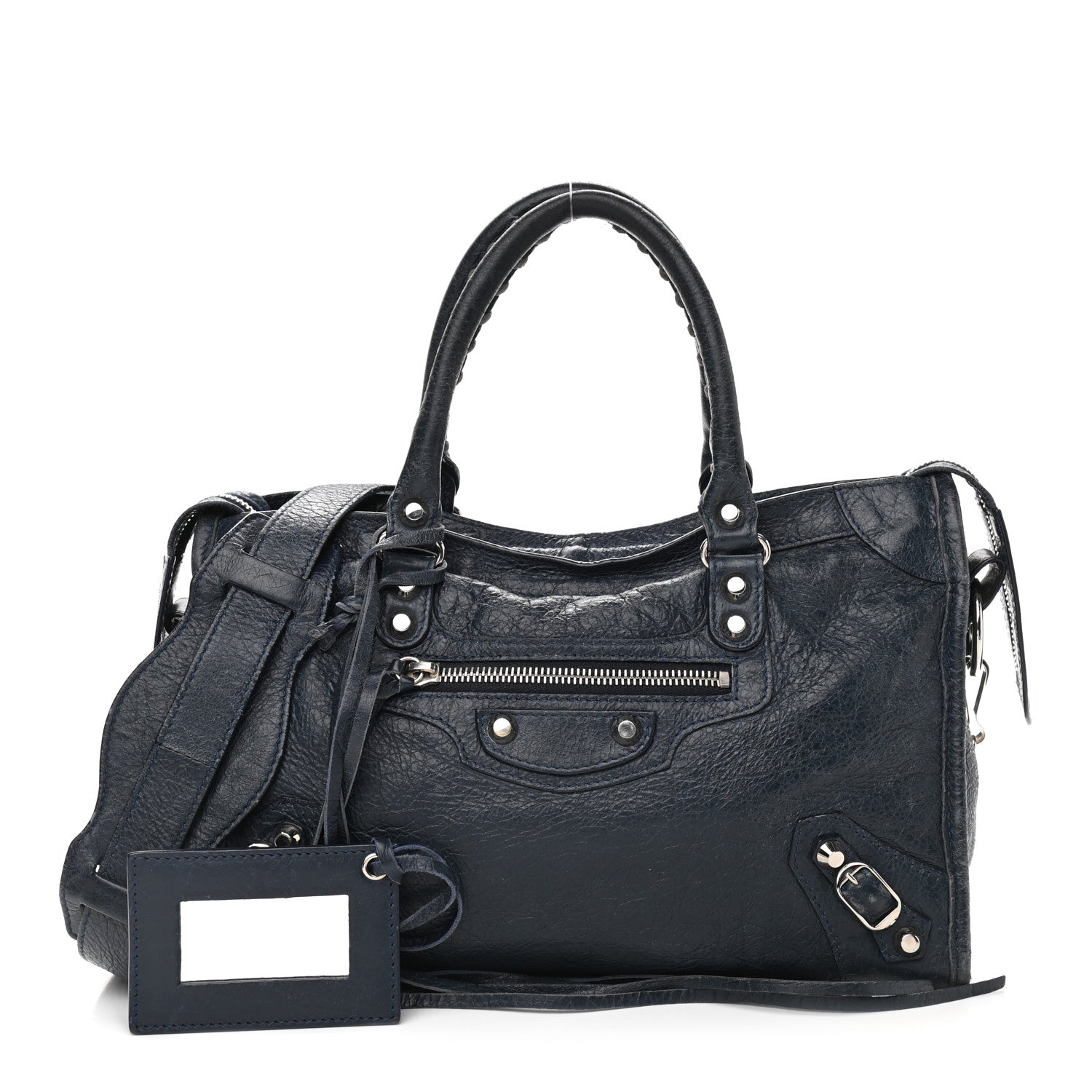 Balenciaga Agneau Classic Silver Hardware S City Bleu Obscur 1 of 14