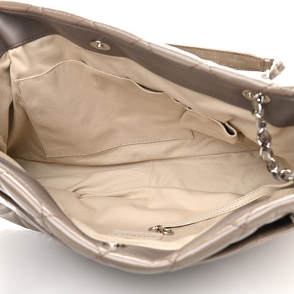 Chanel Patent Quilted Timeless CC Soft Tote Beige 5 of 11