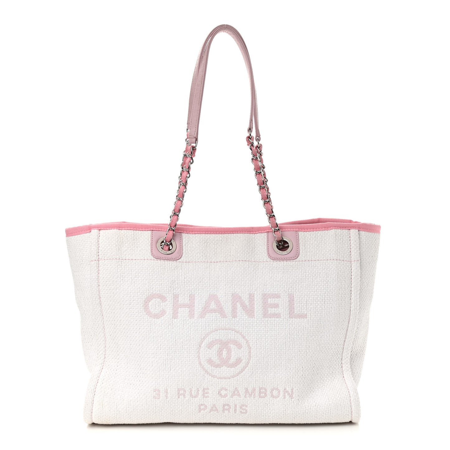 Canvas Small Deauville Tote Light Pink