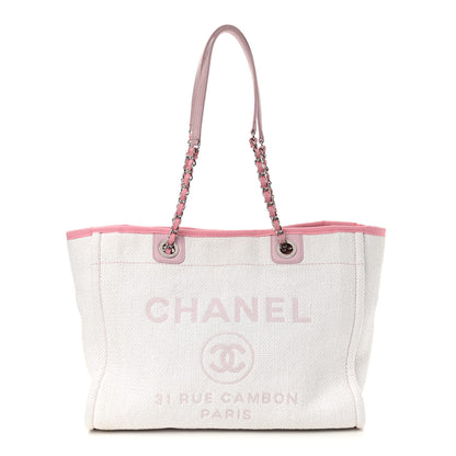 Chanel Canvas Small Deauville Tote Light Pink 1 of 13