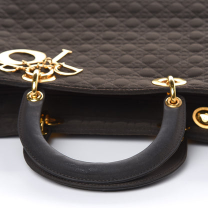Christian Dior Nylon Cannage Large Lady Dior Dark Brown 10 of 14