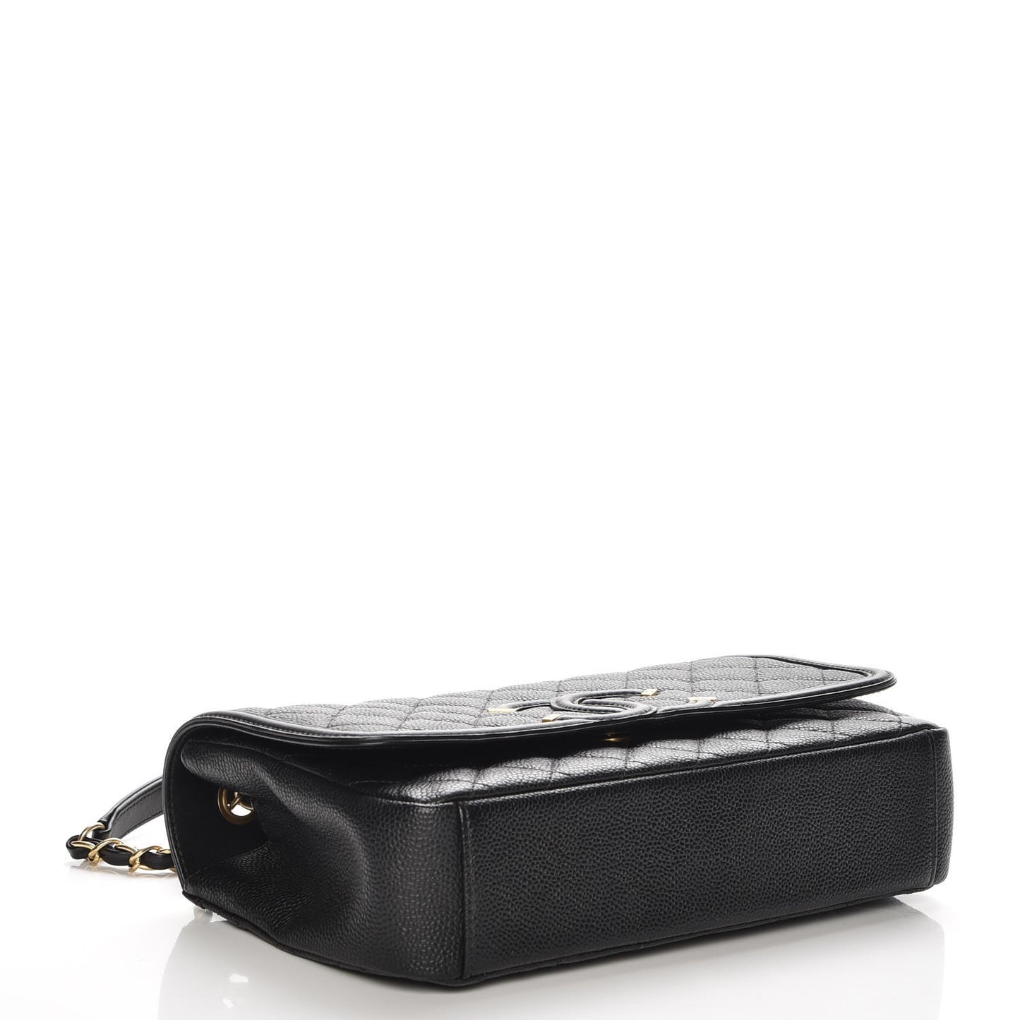 Caviar Quilted Medium CC Filigree Flap Black